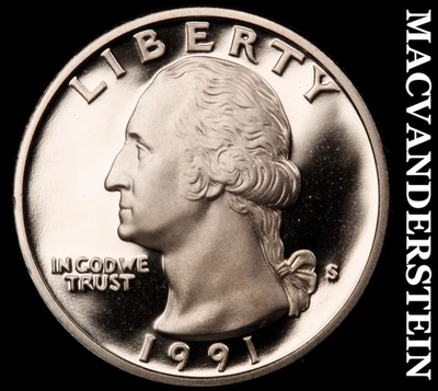 1991-S Washington Quarter-Choice Gem Proof Lustrous No Reserve #KLB3975 - Image 1 of 2