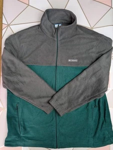 Columbia Jacket Mens XLGreen Grey Full Zip Fleece Style Cozy Warm Outdoor - Picture 1 of 8