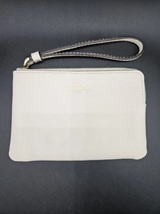 Portafoglio donna Coach crema/avorio pelle ciottoli minimalista da polso  - Foto 1 di 5