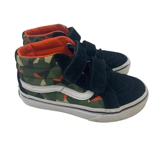 Sneakers VANS bambino taglia 11 mimetiche arancione nero verde Sk8-Mid - Foto 1 di 8