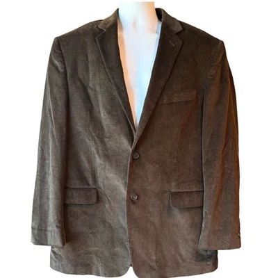 Saddlebred Mens Brown Corduroy Blazer Jacket 44L Long Classic Fit - Image 1 of 4