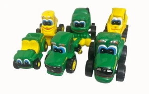 John Deere Kids Toy Tractor Set Of 6 With Eyes Ertl diecast chunky - Picture 1 of 7