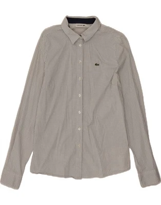 Camisa LACOSTE Mujer Estampado Abstracto Talla 36 Pequeña Gris Algodón BS11 Foto 1 de 3