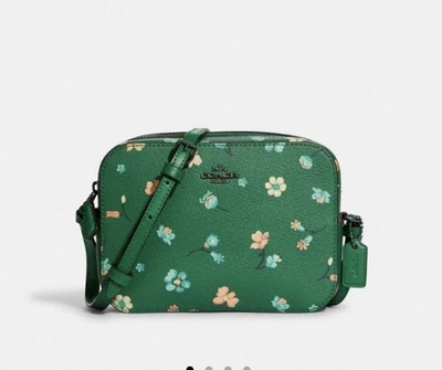 NUEVO CON ETIQUETAS ❤️ Bolso para cámara Coach Mini Jamie con estampado floral verde MultiC8699 Foto 1 de 4