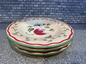 Pfaltzgraff Napoli Set of 3 Hand Painted 9'' Stoneware Salad luncheon Plates - Bild 1 von 3