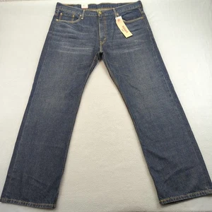 Levis 569 Jeans Mens 40x34 Blue Denim Loose Straight Leg Whiskers Western Pants - Picture 1 of 14