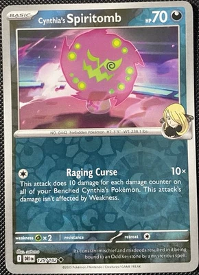 Cynthia's Spiritomb 129/182 Sv10: Destined Rivals Reverse Holo - Pokémon Card - Image 1 of 2