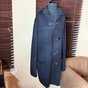 Vince dunkelblau 100% Wolle Dufflecoat mit Knebelverschlüssen groß - Bild 1 von 10