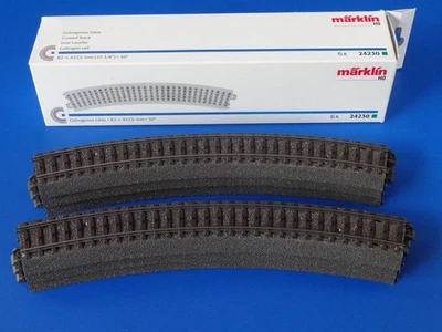 MARKLIN H0 - 24230 - 6x Curved Circuit Track R2 - C Track / BOX - LN - Image 1 of 2