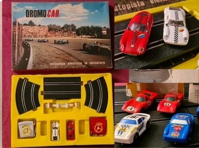 Dromocar Pista 1/43 Slot Car Polistil Policar Champion Evolution + 4 Slot Car  - Immagine 1 di 4