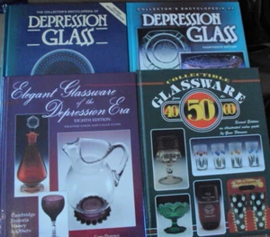 20th Century Glass books lot of 4, Depression Elegant MCM Florence - Picture 1 of 5