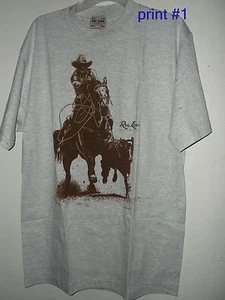 Nueva M, L, XL o XXL RIO LOBO VAQUERO RODEO CAMISETA CON CUERDAS DE BECERRO ESTAMPADO #1 O #2 - Imagen 1 de 9
