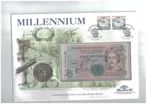 GUERNSEY "Millennium" Commemorative banknote and Coin FDC UNC 2000 - Picture 1 of 4