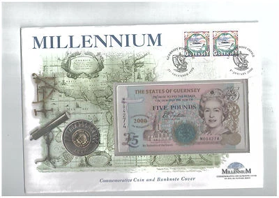 GUERNSEY "Millennium" Commemorative banknote and Coin FDC  UNC 2000 - Image 1 of 4