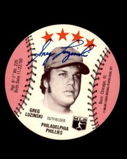 Greg Luzinski Signed 1977 Chilly Willee Disc Philadelphia Phillies Autograph