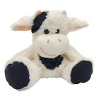 This & That Cow Hand Puppet 10" Black & White Sheepskin Plush Stuffed Toy 3+