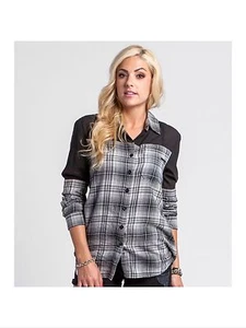 Metal Mulisha Ladies Dead Weather Woven Top Size S - Picture 1 of 3