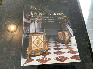 Sotheby's Auction Catalog Redecouvertes Paris 6.16.20, important Furniture etc. - Picture 1 of 3