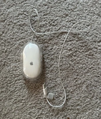 Apple Desktop Wired USB Pro Mouse Model M5769 Clear & White for iMac Computer - Image 1 of 4