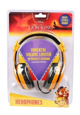 Auriculares para niños Lion King estéreo ajustables sin enredos cable conector de 3,5 mm Foto 1 de 3