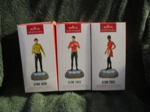 Hallmark Lot of 3 Keepsake Ornaments 2022 Star Teck Sulu, Chekov, Uhura - Picture 1 of 4