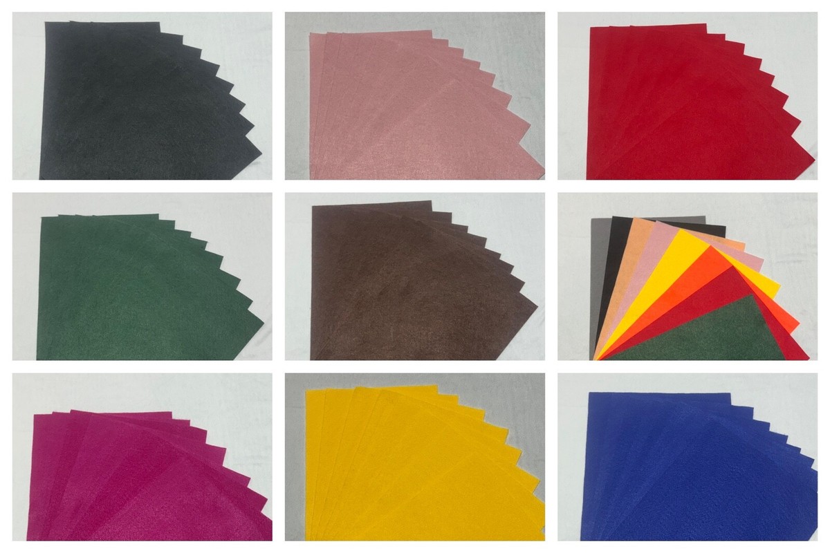 Set 30 Fogli Feltro Colorati - 20x30cm, Per Artigianato, DIY, Cucito Creativo - Foto 12