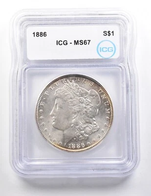 1886 Morgan Silver Dollar MS67 ICG *3672 - Image 1 of 3