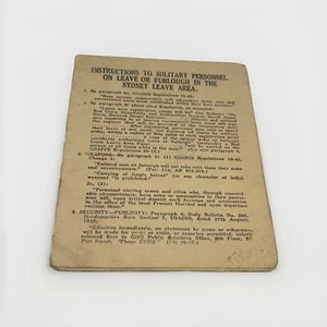 Segunda Guerra Mundial Ejército de los Estados Unidos Sydney Australia Folleto de instrucciones de salida con mapa 1943 - Imagen 1 de 6