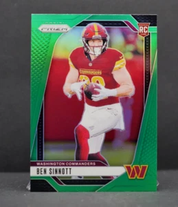 2024 Panini Prizm Football BEN SINNOTT RC #307 Rookie Green Prizm Commanders - Picture 1 of 2
