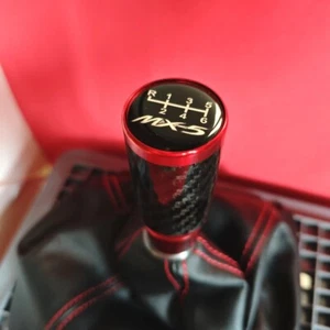 MS RED CARBON 6SP STICK SHIFT GEAR KNOB for MAZDA MX5 MX-5 MIATA SPORT NC ND RF - Picture 1 of 7