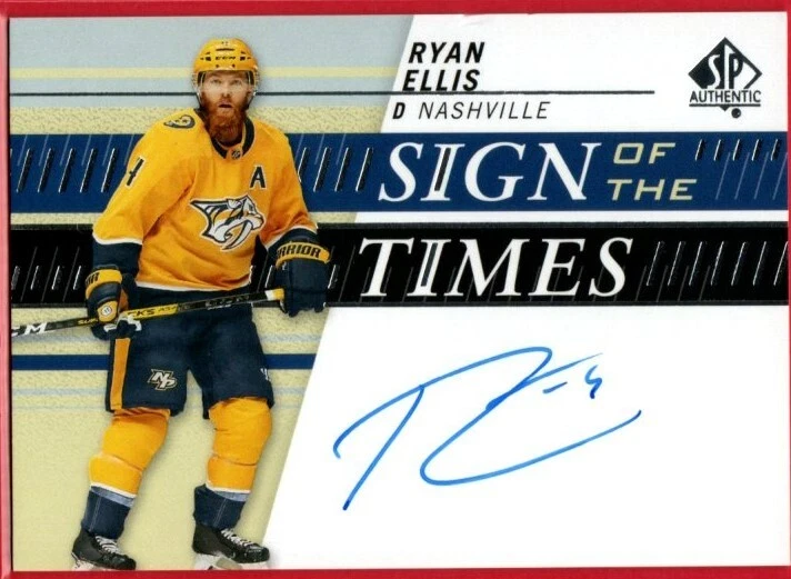 2020-21 SP AUTHENTIC RYAN ELLIS SIGN OF THE TIMES AUTO #SOTT-RE 2019-20 SPA - Image 1 of 1