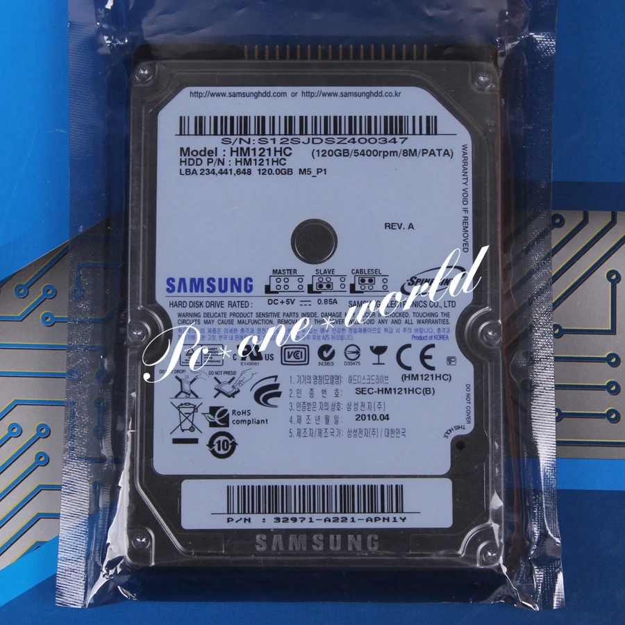 For SAMSUNG HM121HC 120 GB 2.5" 5400 RPM 8 MB PATA Hard Disk Drive HDD - Image 1 of 1