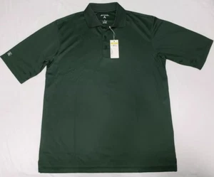 NEW ANTIGUA Exceed Dark Pine Green Desert Dry Mens Golf Polo Shirt Size S Small - Picture 1 of 7