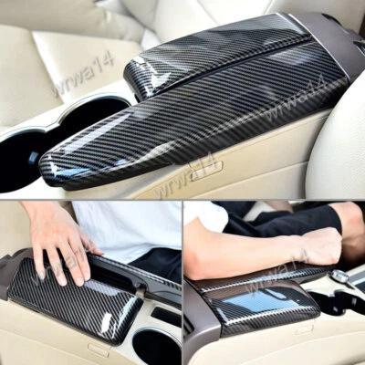 Cubierta de moldura de reposabrazos de fibra de carbono para Mercedes Clase C W204 C300 C63 AMG 2008-2014 Foto 1 de 4