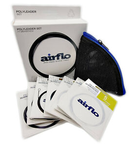 Airflo Polyleader Set 7 Leaders + Wallet Salmon Trout 5ft 10ft Fly Fishing Line