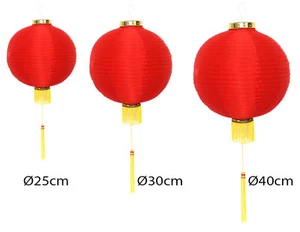Lampione lampada decorativa fengshui filo e seta frange rotondo Asia - Foto 1 di 5