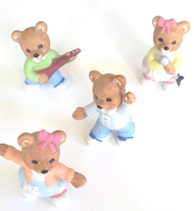 Vintage Figuren Teddybären HOMCO 1421 Keramik singende tanzende Gitarre - 4 Stück - Bild 1 von 12