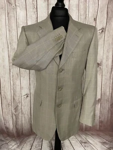 Corneliani Mens 42” Blazer Jacket Wool Silk Check Tweed Windowpane Made in Italy - Picture 1 of 24