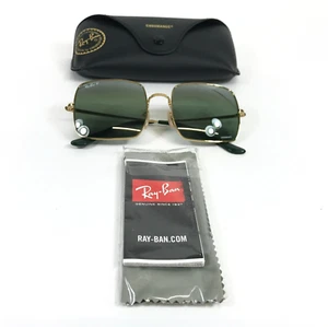 Ray-Ban Sunglasses RB1971 SQUARE 001/G4 CHROMANCE Gold Frames w/ Green Polarized - Picture 1 of 13