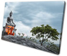 Buddha Temple Buddhist Monk Religion SINGLE CANVAS WALL ART Picture Print