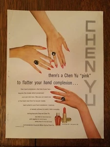 1948 Chen Yu rosa Fingernagellack Lippenstift Kosmetik schmeichler Hand Teint Anzeige - Bild 1 von 1