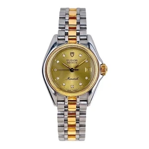 Tudor Monarch 15833 SS/YG GENEVE Quartz Women's Watch W/ Warranty Papers - Picture 1 of 11