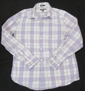 Camisa EXPRESS Modern Fit cuadros lavanda L/S abotonada talla M - Imagen 1 de 3