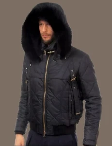 BALMAIN⚡️$4.5K Quilted nylon harness fur hood puffer bomber jacket size Medium - Picture 1 of 13