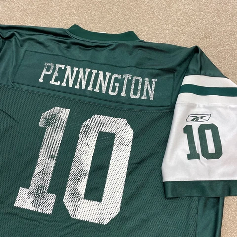 Chad Pennington New York Jets Jersey Men 2XL NFL Football Vintage Green QB 10 Cover