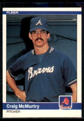 1984 Fleer Craig McMurtry RC #184 Atlanta Braves - Image 1 of 2