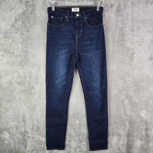Girls Levis Denizen Blue Denim Jeans High Rise Skinny Stretch Crop Ankle 16 - Picture 1 of 16