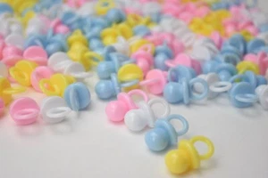60 X MINI CHUPETES BABY SHOWER 3/4" RECUERDOS NIÑOS NIÑAS CHUPONES JUEGOS HÁGALO USTED MISMO  - Imagen 1 de 6
