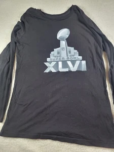 Super Bowl XLVI Damen Langarmshirt schwarz Team Apperal XL siehe Bilder - Bild 1 von 7