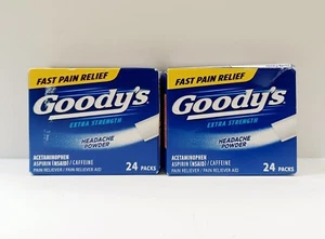 (2 Pack) Goody's Extra Strength Headache Powder - 24 Sticks Exp 12/25 And 08/26 - Picture 1 of 2